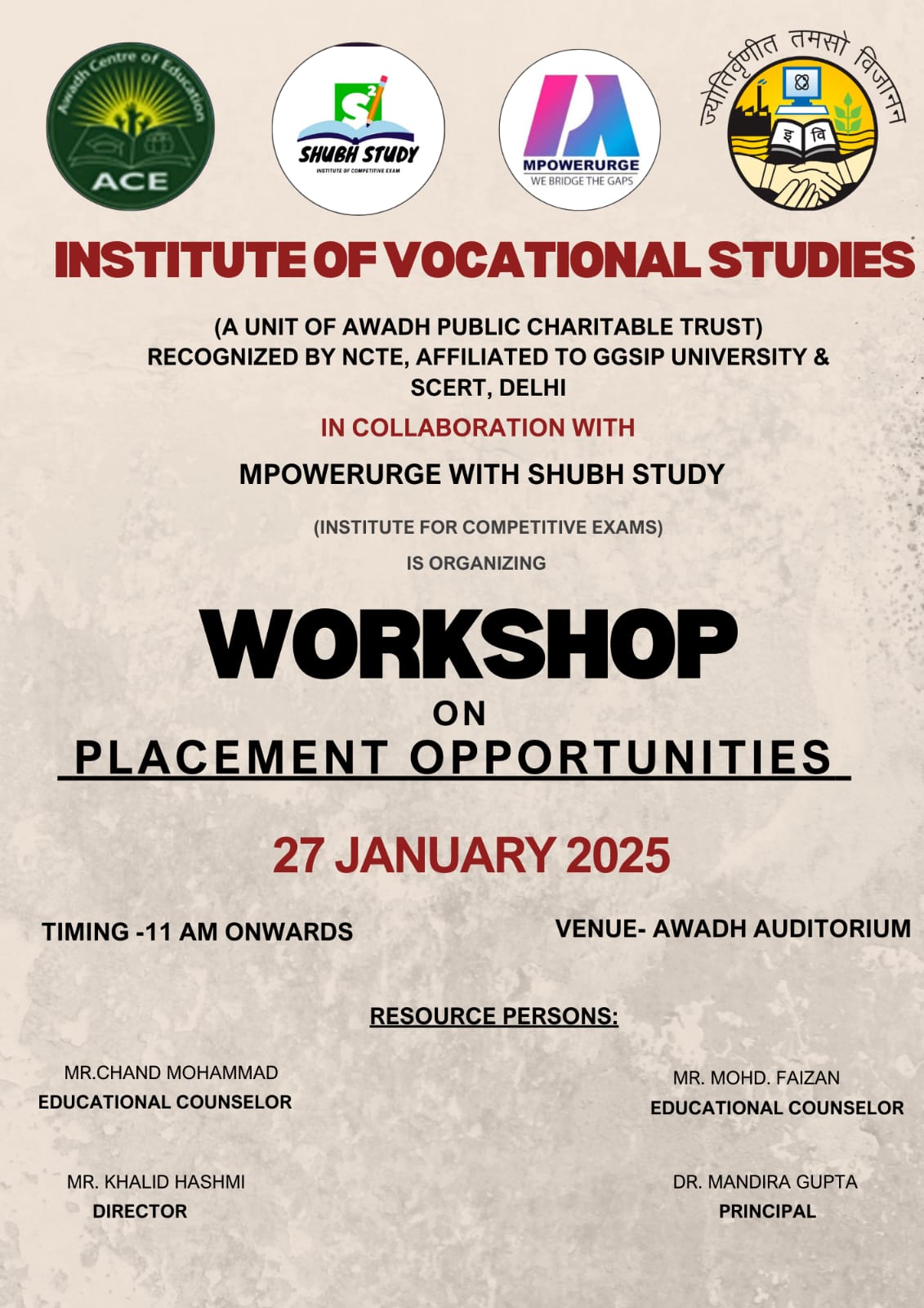 Placement Workshop by Institute of Vocational Studies
