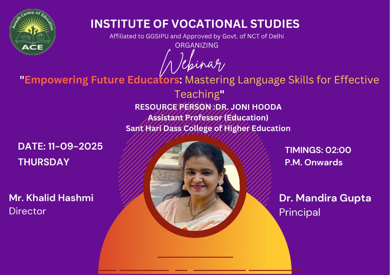Webinar on Empowering Future Educators: Mastering Language Skills for Effective Teaching