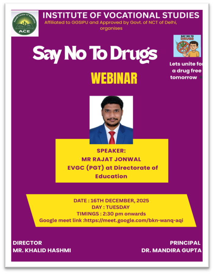 Webinar on Say No to Drugs