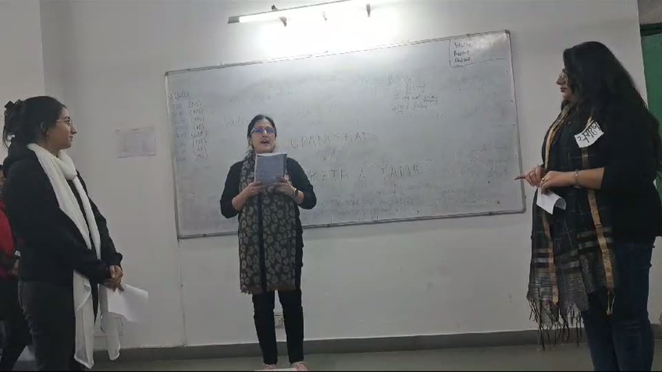 Classroom activity during a celebration at IVS